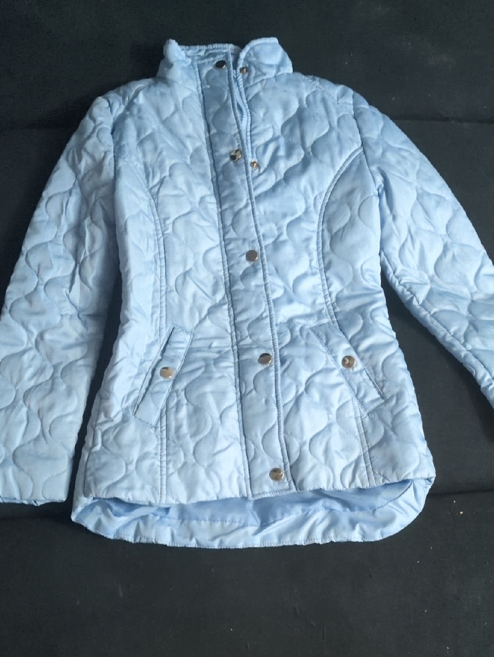 Light Blue Quilted Women's Jacket - Classic Fit